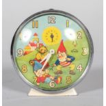 A vintage 20th century Noddy alarm clock (Smith's Timecal), stamped QL3036 W&E/2,
