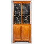 A 19th century mahogany glazed bookcase,