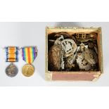 Two First World War medals for PTE G E Chambers ASC (M2-177531),