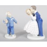 Two Bing und Grondhal porcelain figures, 20th century,