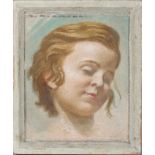 Giorgio Matteo Aicardi (1891-1984), Study of a girl's head, fresco, framed,