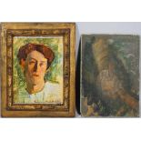 Giorgio Matteo Aicardi (1891-1984), Portrait of a lady, oil on card, signed lower right,