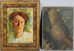 Giorgio Matteo Aicardi (1891-1984), Portrait of a lady, oil on card, signed lower right,