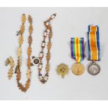 A 1914-1918 War medal and Victory medal awarded to 217873 Sgt E P Watkins,
