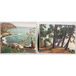 Giorgio Matteo Aicardi (1891-1984), Coastal landscape, oil on board, signed lower left,