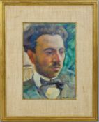 Giorgio Matteo Aicardi (1891-1984), Portrait of a gentleman wearing a bow tie, oil on canvas,