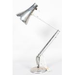 A mid 20th century chrome anglepoise lamp, on domed base,