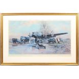 After David Shepherd, a limited edition print, titled 'Winter of '48, Somewhere in England',