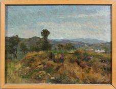 Giorgio Matteo Aicardi (1891-1984), Extensive landscape, oil on panel,