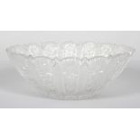 A heavy cut glass bowl, perhaps circa 1900 and American,