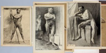 Giorgio Matteo Aicardi (1891-1984), A quantity of un-framed male life drawings,