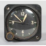 A Bulova (USA), Mark 4B aircraft clock, date code for 1957, eight day, with metal label to reverse,