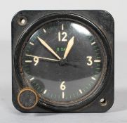 A Bulova (USA), Mark 4B aircraft clock, date code for 1957, eight day, with metal label to reverse,