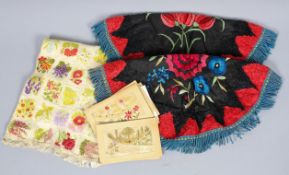 Three vintage embroideries,