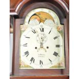 A 19th century eight day longcase clock, the painted dial enscribed Jas Rennie, Carlisle,