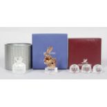 A Swarovski Crown crystal rabbit, limited edition 2011, 11cm high (inc base), boxed and with papers,