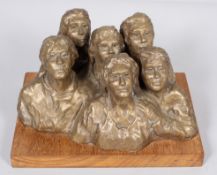 20th century, Bristol school, a bronze sculpture titled 'Audience, No 2/60',
