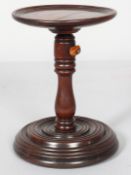 A George III mahogany adjustable candle stand,
