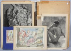 Giorgio Matteo Aicardi (1891-1984), A portfolio containing assorted sketches,