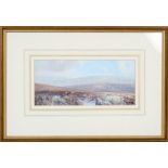 W Hicks (1880-1944), Lydford Moor, Dartmoor, watercolours, signed lower right, inscribed verso,