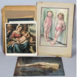 Giorgio Matteo Aicardi (1891-1984), A portfolio containing various sketches, un-framed,