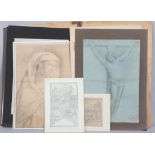 Giorgio Matteo Aicardi (1891-1984), A portfolio containing sketches, various mediums,