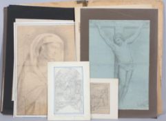 Giorgio Matteo Aicardi (1891-1984), A portfolio containing sketches, various mediums,