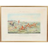 Quorn Hunt, print and hand coloured, engraved by F C Lewis, published London, Ackermann, 1835,