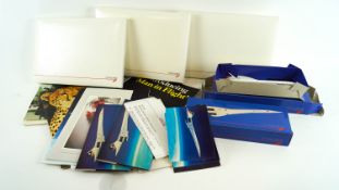 A group of Concorde and transport memorabilia
