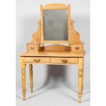 An Edwardian pine dressing table,