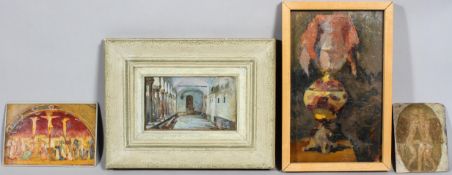 Giorgio Matteo Aicardi (1891-1984), Thew Clousers, oil on panel, 15cm x 24.