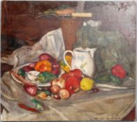 Giorgio Matteo Aicardi (1891-1984), Still Life with fruit and a jug, oil on canvas,