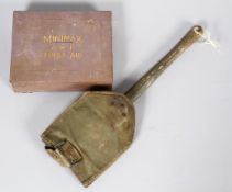 A military entrenching tool,
