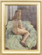 British 20th century school, oil on canvas, female nude,