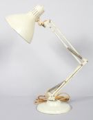 An anglepoise lamp, designed by Jacob Jacobson,