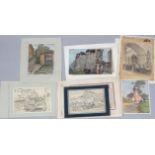 Giorgio Matteo Aicardi (1891-1984), A quantity of loose sketches, in pastel, charcoal,