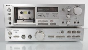 A Sony amplifier and tape deck