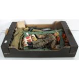 A large collection of vintage Action Man accessories and vehicles