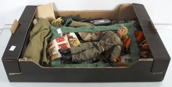 A large collection of vintage Action Man accessories and vehicles