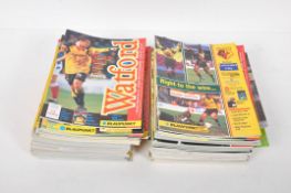 A collection of Watford football programmes