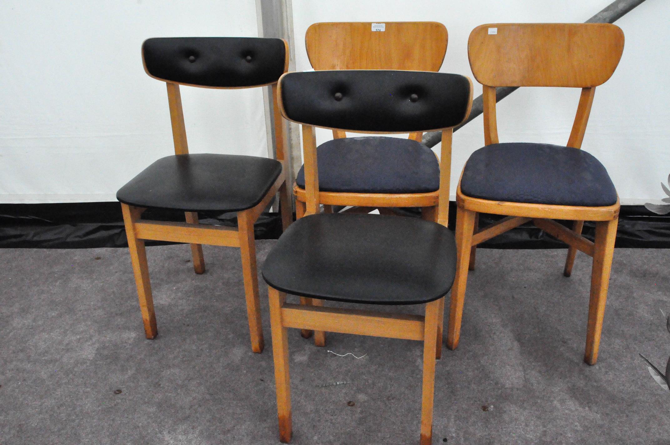 Two pairs of retro chairs