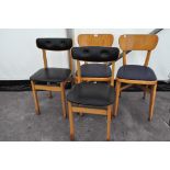 Two pairs of retro chairs