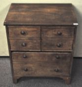 A mahogany chest with later conversion H 138cm, W 66cm,
