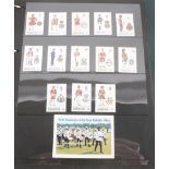 A loose leaf stamp album collection of Uniforms of the World,