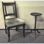 An Edwardian chair,