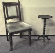 An Edwardian chair,