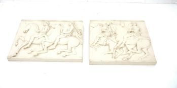 Two casts of the Partheonon frieze 36cm x 27cm