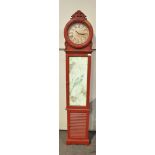 A long case clock style cd cabinet 181 cm high (max)