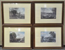 Four Gainsborough prints to include hunting scenes and Lowry
