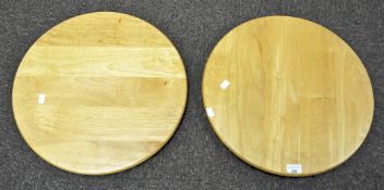 Two wooden 'Lazy Susan's'